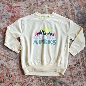 DSG Cream Graphic Crewneck Girls Sweashirt